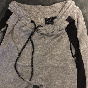 Burnside Heather Gray Joggers with Black Trim
